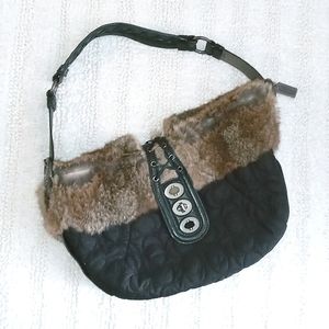 Coach Black and Brown Shoulder Bag
